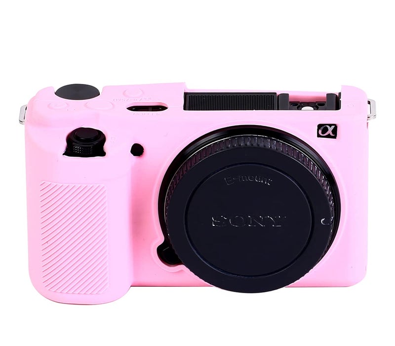 Pocoukate Camera Case for Sony ZV-E10 / ZV-E10L  Vlog Style Alpha ZV-E10 ZV-E10L Digital Camera Anti-Scratch Slim Fit Soft DSLR Camera Sleeve with Screen Protector (Pink) - Image 1